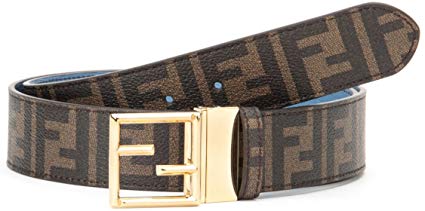 Fendi Women's Zucca Logo Reversible Leather Belt