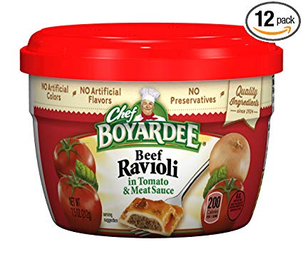 Chef Boyardee Beef in Tomato & Meat Sauce Ravioli, 7.5 Oz. (Pack of 12)