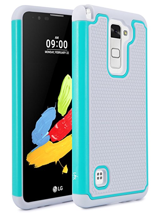 LG Stylo 2 Case, LK [Shock Absorption] Drop Protection Hybrid Dual Layer Armor Defender Protective Case Cover for LG Stylo 2 (Mint)