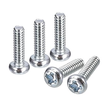 uxcell #4-40x3/8" Pan Head Phillips Machine Screws, 50pcs Zinc Plated Carbon Steel Cross Head Screws Fully Threaded Bolts