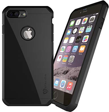 iPhone 7 Case: Stalion {Solid Series} Super Rough Durable Protective Heavy Duty Hard Case for Apple iPhone 7 (4.7"Inch) (Jet Black)