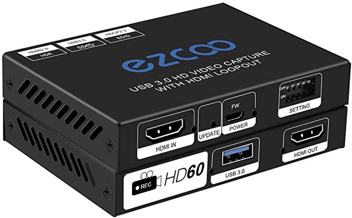 USB3.1 USB3.0 HD Video Capture 4K HDMI IN / OUT 4K 60Hz 4:4:4 YPbPr CEC-USB3.0 stream 1080p 60Hz to DSLR Camcorder Action Cam for Game,Live Broadcast,Stereo Audio,EDID Switch,Windows,Mac Linux SP12HVC