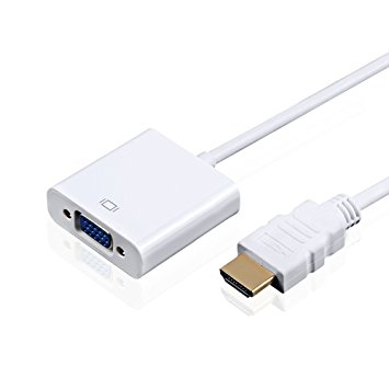 Empation, HDMI to VGA with audio, Gold-Plated HDMI to VGA Adapter (Male to Female) for Computer, Desktop, Laptop, PC, Monitor, Projector, HDTV, Chromebook and More