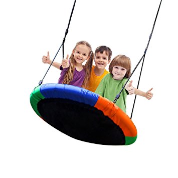 Blue island Tree Swing-Children's Large Size 40" Diameter Durable Outdoor Swing-Easy Installation