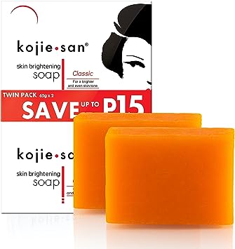 Kojie San Skin Brightening Soap - Original Kojic Acid Soap for Face & Body - Natural Soap for Dark Spots & Uneven Skin Tone for Glowing, Hydrated, and Beautifully Fresh Skin (2 X 65g Bars)