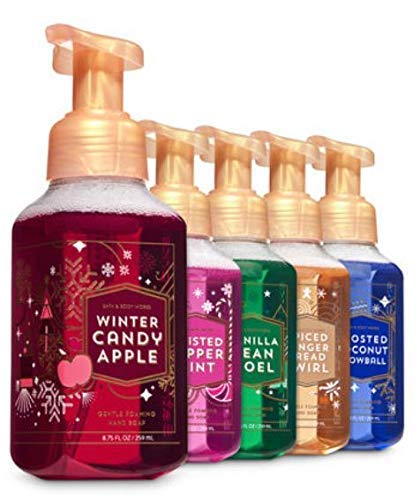 Bath and Body Works Holiday Traditions Christmas Soap - 5 Pack Gentle Foaming Hand Soaps (2018)