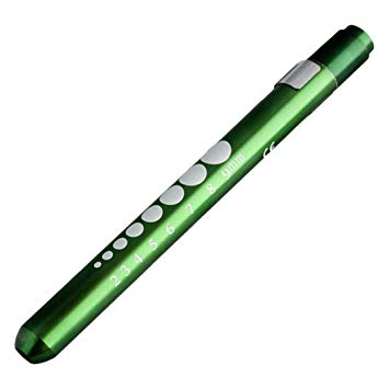 Jujunx Medical First Aid LED Pen Light Flashlight Torch Doctor Nurse EMT Emergency (Green)