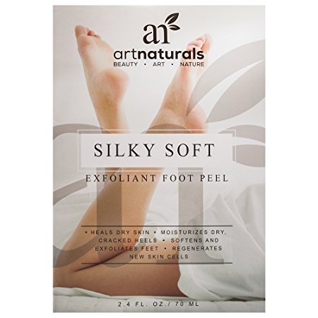 Art Naturals® Silky Soft Deep Foot Peel Exfoliation Mask - 2 pairs 2.4 oz Each - Natural Lavender Scented - Best Exfoliating, Hard & Dead Skin, Calluses Peeling Mask for Feet - Get Baby Soft Feet