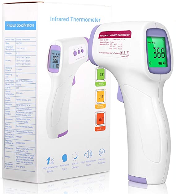 Thermometer No Touch Forehead Digital Thermometer for Adults, The Non Contact Infrared Thermometer for Fever, Body Thermometer and Surface Thermometer 2 in 1 Dual Mode Thermometer