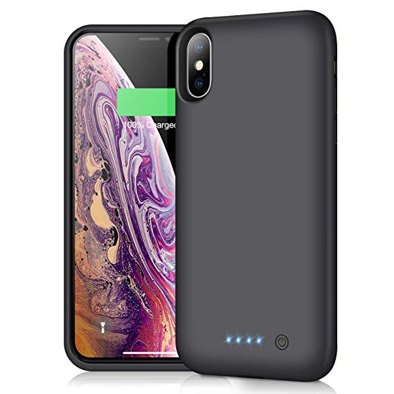 Kilponen Battery Case for iPhone XS MAX - [7800mAh] Charging Case Extended Battery for iPhone XS MAX Rechargeable Battery Backup Power Bank Portable Charger Case 6.5 inch 【Newest Version】