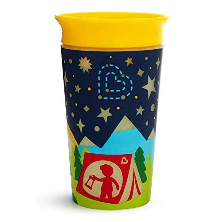 Munchkin Miracle 360 Degree Glow in The Dark Sippy Cup, 9 Oz, Camping, Yellow