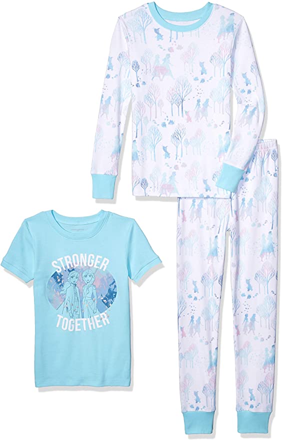 Spotted Zebra Girls' Disney Star Wars Marvel Frozen Princess Snug-fit Cotton Pajamas Sleepwear Sets