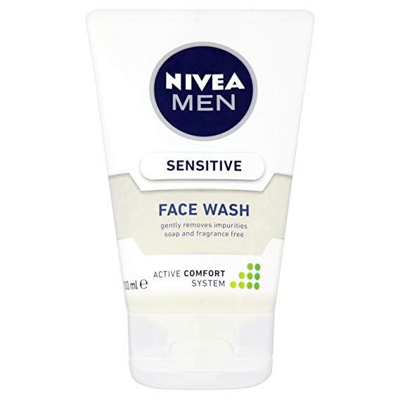 NIVEA MEN Sensitive Face Wash with Zero Percent Alcohol, 100 ml, Pack of 3