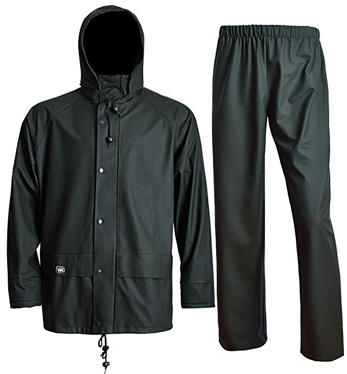 Navis Marine Rain Suit for Men Women Heavy Duty Workwear Waterproof Jacket with Pants 3 Pieces