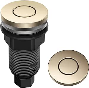 Kraus KWDB-20SFACB WasteGuard Flat-Top Garbage Disposal Air Switch Button, Spot Free Antique Champagne Bronze