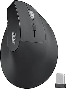 acer Ergonomic Mouse Wireless, 3 Adjustable DPI Vertical Mouse, 6 Buttons, Rechargeable Ergo Mouse, 2.4GHz Computer Mouse with USB Receiver for Laptop, PC, iMac and Desktop