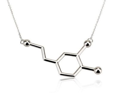 SENFAI Newest Dopamine Necklace Dopamine Molecule Necklace Chemistry Necklace Tiny Infinity Crystal Pendant Necklaces