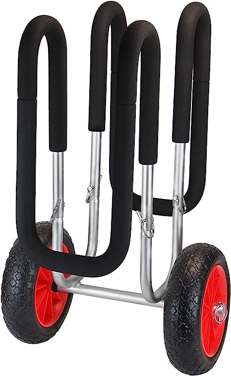 ALPIDEX SUP Transport Trolley Stand Up Paddle Board Trolley Cart Diameter 25 cm Wide Tyres Surfboard