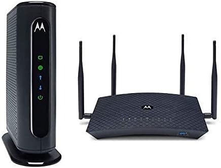 Motorola MB7420 Cable Modem   AC2600 Smart Wi-Fi Router | Approved for Comcast Xfinity, Cox, and More – Separate Modem and Router Bundle