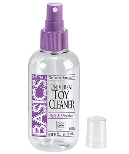 California Exotic Novelties Berman Intimate Basics Anti Bacterial Universal Toy Cleaner Spray Safe and Effective : Size 6.28 Fl. Oz / 186 Ml.