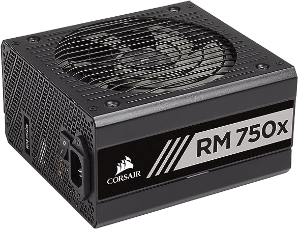 Corsair RM750x 80 Plus Gold, 750 W Fully Modular ATX Power Supply Unit - Black