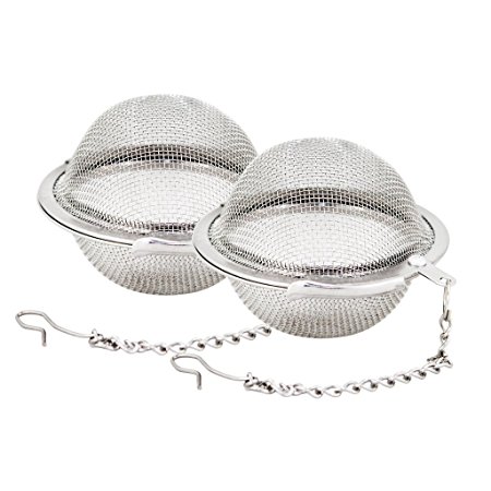 2pcs Stainless Steel Mesh Tea Ball 2.1 Inch Tea Infuser Strainers Tea Strainer Filters Tea Interval Diffuser for Tea