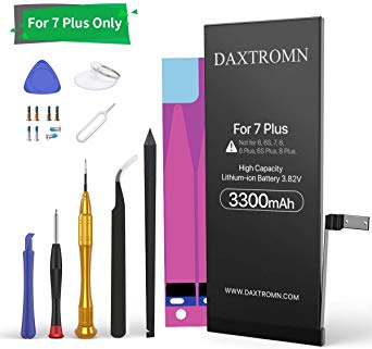 Replacement Battery for iPhone 7 Plus, DAXTROMN 3300mAh High Capacity Li-ion Battery 0 Cycle - with Complete Repair Tool Kits and Adhesive Strips - 2 Years Warranty