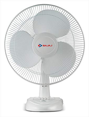 Bajaj Esteem 400mm Table Fan (White)