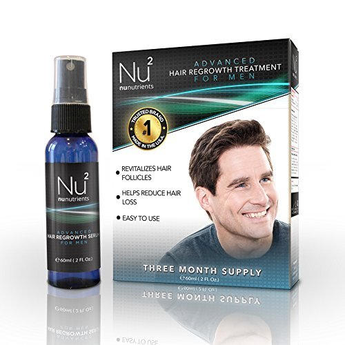 NuNutrients Advanced Hair Regrowth Treatment for Men - Easy-to-use Spray Bottle (One Bottle - 2 FL Oz)