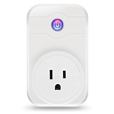 Smart Plug, ELEGIANT Wi-Fi Smart Plug work with Alexa Wireless Remote Control Timer Turn On/Off Electrics for Household Appliances by Cellphone iPhone IOS/Android App Anywhere Anytime