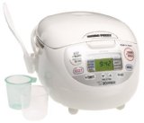 Zojirushi NS-ZCC10 5-12-Cup Uncooked Neuro Fuzzy Rice Cooker and Warmer Premium White 10-Liter