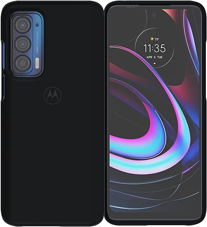Motorola Edge 2021 / Edge 5G UW Protective Case- Black Precision fit Shock Absorbing Cases for Enhanced Phone Grip, Style, Drop Protection [NOT for Edge/Edge  2020]