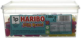 HARIBO Jelly Beans 1kg tub bulk vegetarian sweets