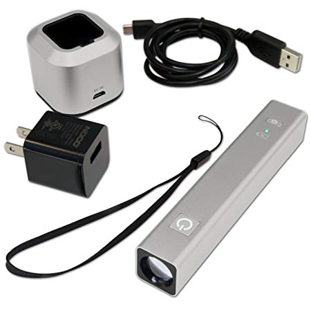 ChargeLight CL3 Silver Bundle: USB Charging Station   UltraBright USB Flashlight   10W USB Speed Charger