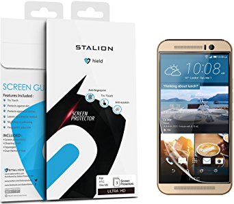 HTC One M9 Screen Protector: Stalion® Shield Ultra HD Armor Guard Transparent Crystal Clear Japanese PET Film (3-Pack)[Retail Packaging]