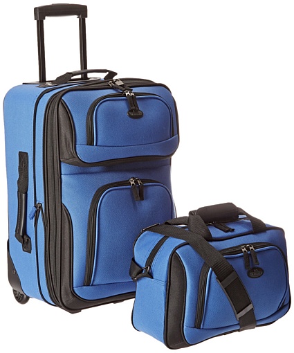 Travelers Choice US Traveler Rio Expandable Carry-On Luggage Set, One Size, 2-Piece (Royal Blue)