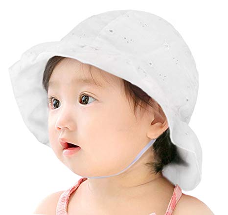 EPGU Adorable Toddler Embroidered Floral Patterned Bucket Hat