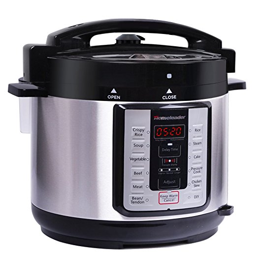 Homeleader 11-in-1 Stainless Steel Pot Electric Pressure Cooker, 5 Quart