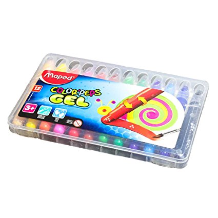 Maped Helix USA Color'Peps Smoothie Gel Crayons, Pack of 12 (836112)