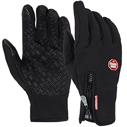 URSMART Fleece Windproof Winter Outdoor Cycling Gloves Touchscreen Gloves for SmartPhone