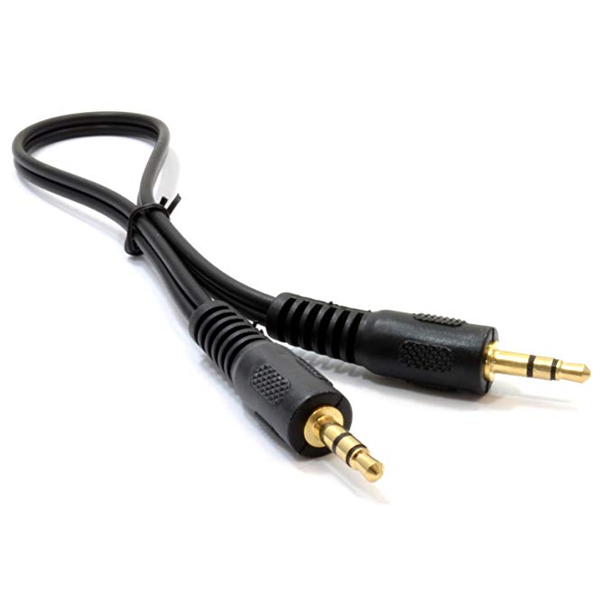 kenable 3.5mm Male Audio Jack Plug to Plug Stereo Mini AUX Cable 0.25m 25cm
