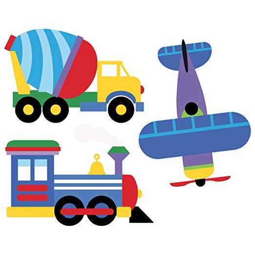 Wallies Wall Decals, Olive Kids Trains, Planes and Trucks Wall Stickers