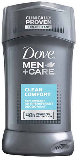 Dove Men Care Antiperspirant & Deodorant, Clean Comfort 2.7 oz pack of 6