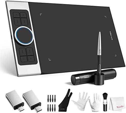 XP-PEN Deco Pro Medium Drawing Tablet, 11x6 Inch Ultrathin Graphics Tablet with Tilt Function, 8 Shortcut Keys, Battery-Free Stylus 8192 Pen Pressure, for Windows 10/8/7, Mac OS, Android 6.0