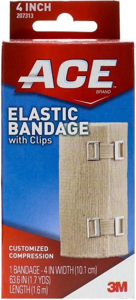 Ace Ace Elastic Bandage With Clips 4 Inch, 3 Count (Pack of 1)