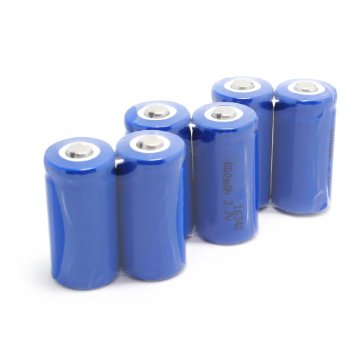 SEPEREX® 6PCS 1Word 600mah 3.7V CR123A 16340 Li-ion Rechargeable Batteries for Flashlight Photo Camera Toys