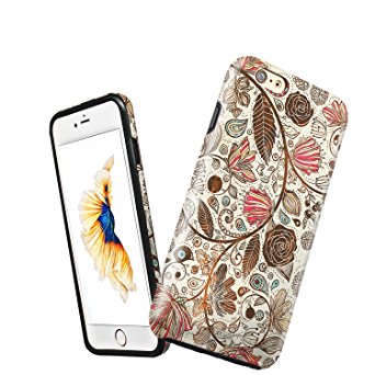 Fitstill iPhone 6 / 6s Plus case Vintage Floral,Hybrid 2 in 1 Protective Candy Shell High Impact Slim Hard Case for iPhone6 Plus & iPhone6s plus (5.5") [ Vintage Floral ]