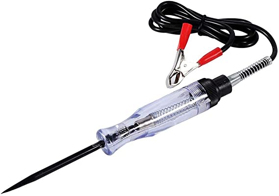 Car Electrical Circuit Continuity Tester, 6V/24V Voltage DC Systems Long Probe Test Light for Low Voltage Systems, Fuse, Switch, Wires