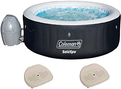 Coleman SaluSpa 4 Person Inflatable Outdoor Spa Hot Tub   2 Slip Resistant Seats