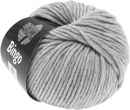 Lana Grossa Bingo Melange, 01 Mottled Light Grey Yarn